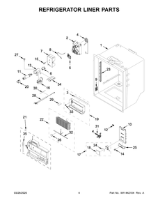 Part Location Diagram of W11451366 Whirlpool HOUSING