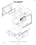 OVEN DOOR Diagram and Parts List for RM955PXLW0  Whirlpool Microwave Oven Combo