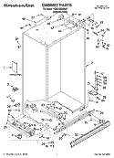 CABINET PARTS Diagram and Parts List for KSSC42QMS02  KitchenAid Refrigerator