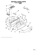 CONTROL PANEL PARTS Diagram and Parts List for JEACS50SL6  Whirlpool Ice Maker