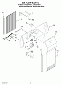 AIR FLOW PARTS Diagram and Parts List for KSRG25FVMS01  KitchenAid Refrigerator