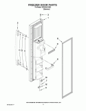 FREEZER DOOR PARTS Diagram and Parts List for ED2KHAXVS02  Whirlpool Refrigerator
