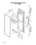 REFRIGERATOR DOOR Diagram and Parts List for 3XARG497WP00  Whirlpool Refrigerator