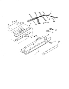 Control Diagram and Parts List for KSRA25ILBL02  KitchenAid Refrigerator