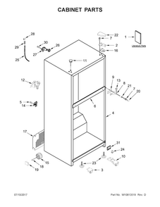 Part Location Diagram of W11110662 Whirlpool Energy guide