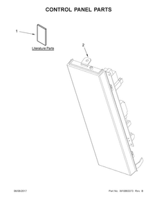 Control Panel Parts Diagram and Parts List for WMH73521CE3  Whirlpool Microwave