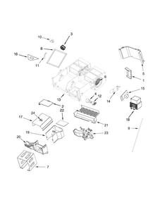 Air Flow Parts Diagram and Parts List for WMH76719CH0  Whirlpool Microwave