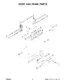 Door And Panel Parts Diagram and Parts List for KDFE105PPS0  KitchenAid Dishwasher