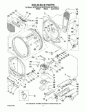 BULKHEAD PARTS Diagram and Parts List for WED7800XW0  Whirlpool Dryer