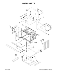 Oven Parts Diagram and Parts List for WOC95EC0AB04  Whirlpool Microwave