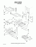SHELF PARTS Diagram and Parts List for KBCS24LSBS02  KitchenAid Wine and Beverage Cooler