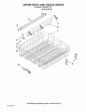 UPPER RACK AND TRACK PARTS Diagram and Parts List for 7GU3200XTVY4  Whirlpool Dishwasher