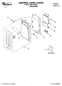 CONTROL PANEL PARTS Diagram and Parts List for YMH1150XMS3  Whirlpool Microwave