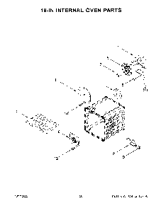 18-In Internal Oven Parts Diagram and Parts List for KFGC558JBK05  KitchenAid Range