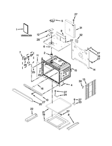 Oven Parts Diagram and Parts List for WOC54EC0AS01  Whirlpool Microwave
