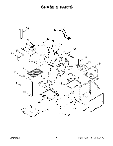 Chassis Parts Diagram and Parts List for KFEG500EWH4  KitchenAid Range