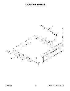 Drawer Parts Diagram and Parts List for KFEG500EBS6  KitchenAid Range