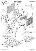 UNIT PARTS Diagram and Parts List for ACC184XR0  Whirlpool Air Conditioner