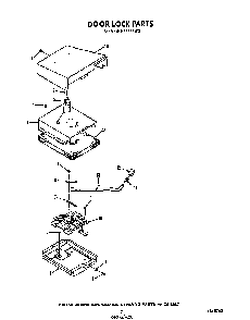 Door Lock Diagram and Parts List for F8858*0  Roper Range