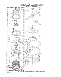 PUMP AND MOTOR Diagram and Parts List for SHU90050  Whirlpool Dishwasher
