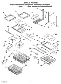 SHELF PARTS, OPTIONAL PARTS Diagram and Parts List for KBLA22KRSS01  KitchenAid Refrigerator