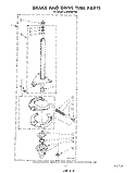 BRAKE AND DRIVE TUBE Diagram and Parts List for LA5600XPW6  Whirlpool Washer