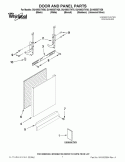DOOR AND PANEL PARTS Diagram and Parts List for DU1055XTVD8  Whirlpool Dishwasher