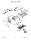 ICEMAKER PARTS Diagram and Parts List for GI6FARXXY08  Whirlpool Refrigerator