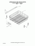 UPPER RACK AND TRACK PARTS Diagram and Parts List for KUDL03IVWH2  KitchenAid Dishwasher