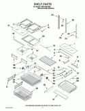 SHELF PARTS Diagram and Parts List for KBFS20EVMS8  KitchenAid Refrigerator