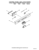 CONTROL PANEL AND LATCH PARTS Diagram and Parts List for KUDS30IXBL7  KitchenAid Dishwasher