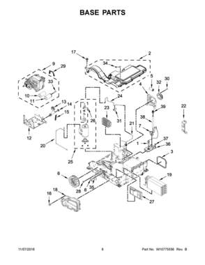 04 - BASE PARTS Diagram and Parts List for YWED99HEDW0  Whirlpool Dryer