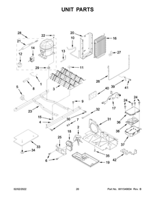 Unit Parts 1 Diagram and Parts List for WRS555SIHZ06  Whirlpool Refrigerator