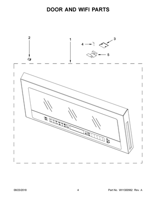 Part Location Diagram of W11196122 Whirlpool Door Assembly - White