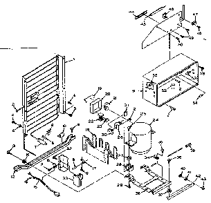 Unit Parts Diagram and Parts List for 106T14F  Kenmore Refrigerator