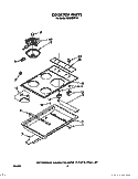 COOKTOP Diagram and Parts List for RS600BXV2  Whirlpool Range