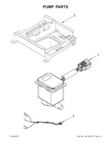 Pump Parts Diagram and Parts List for 10689592102  Kenmore Ice Maker