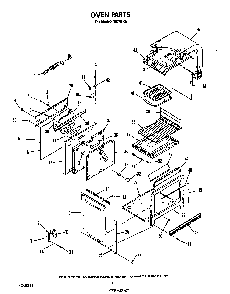 Oven Diagram and Parts List for D6757*0  Roper Range