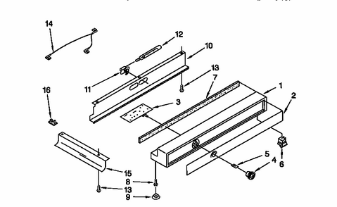 Refrigerator Control Panel Diagram and Parts List for 106KSSS36QDW05  KitchenAid Refrigerator