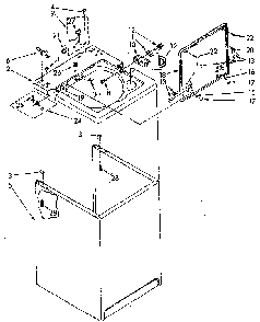 Top And Cabinet Diagram and Parts List for LA9800XSN1  Whirlpool Washer