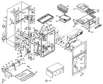 Cabinet Parts Diagram and Parts List for 106S16EL  Kenmore Refrigerator