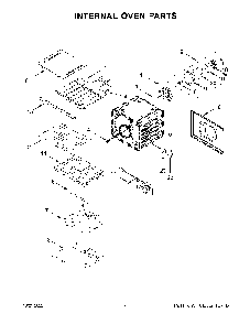 Internal Oven Parts Diagram and Parts List for KOCE500ESS20  KitchenAid Microwave Oven Combo