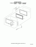 DOOR PARTS Diagram and Parts List for KHMS1850SSS1  KitchenAid Microwave