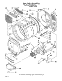 BULKHEAD PARTS Diagram and Parts List for 3XLGR5437KQ4  Whirlpool Dryer