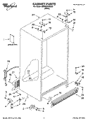 CABINET PARTS Diagram and Parts List for 6ED2FHKXSQ00  Whirlpool Refrigerator