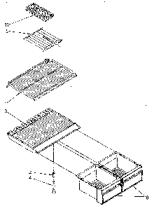 Shelf Diagram and Parts List for ET18JKYSG01  Whirlpool Refrigerator