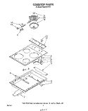 COOK TOP Diagram and Parts List for RS675PXK0  Whirlpool Range