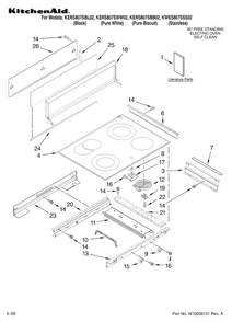 Cooktop Parts Diagram and Parts List for KERS807SSS02  KitchenAid Range