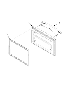 Freezer Door Parts Diagram and Parts List for GX2FHDXVQ07  Whirlpool Refrigerator