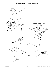 Freezer Door Parts Diagram and Parts List for KRFC704FPS06  KitchenAid Refrigerator
